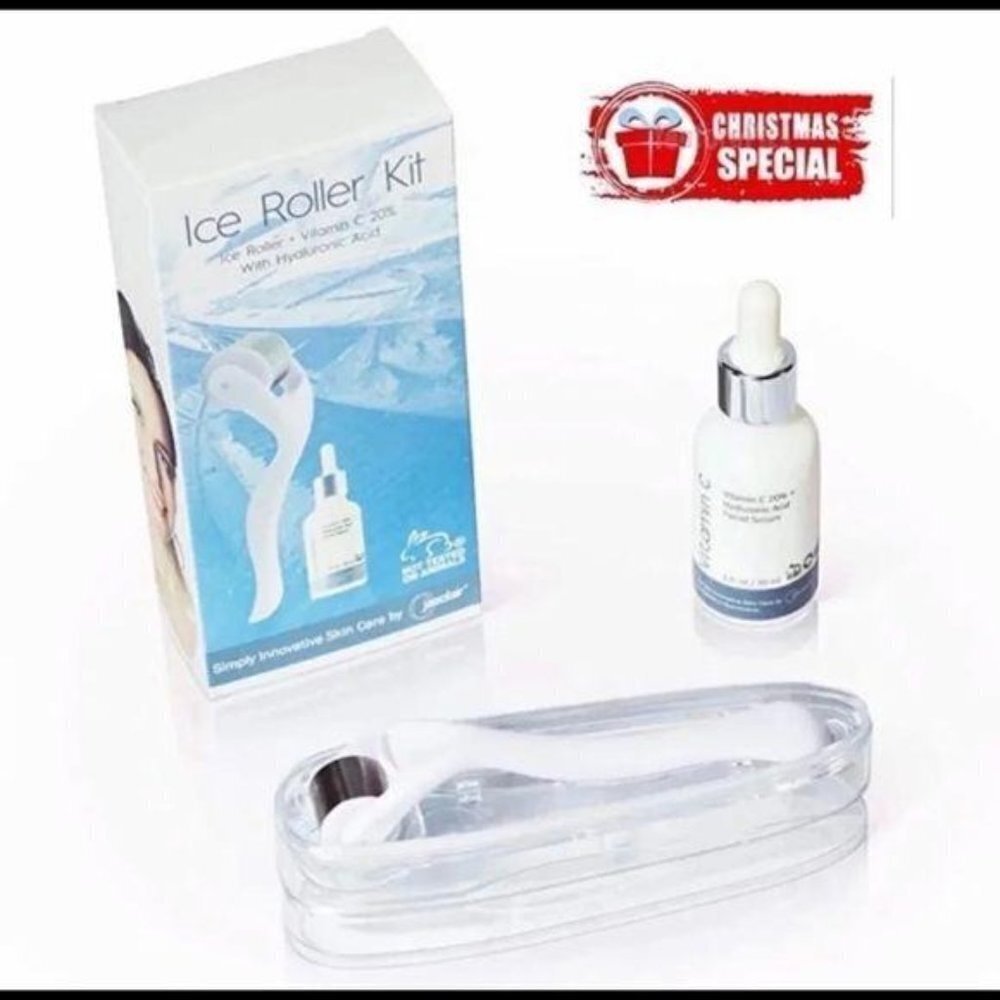 Ice Roller Kit with Face Serum Brand New In Box Skincare Puffiness Pores Wrinkle